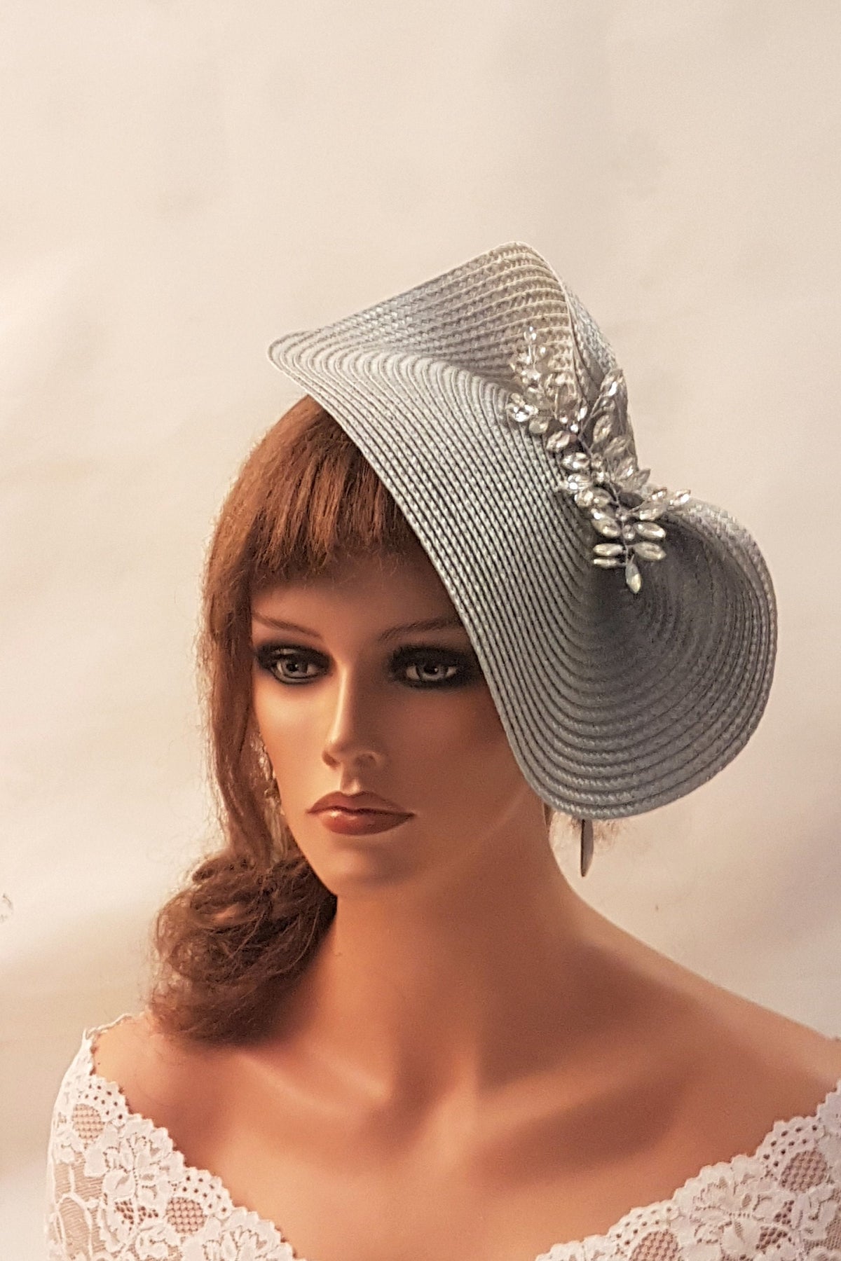 Silver Grey Sparkly Fascinator | Wedding Guest Hat | Ascot Races Headpiece | Elegant Occasion Hairpiece