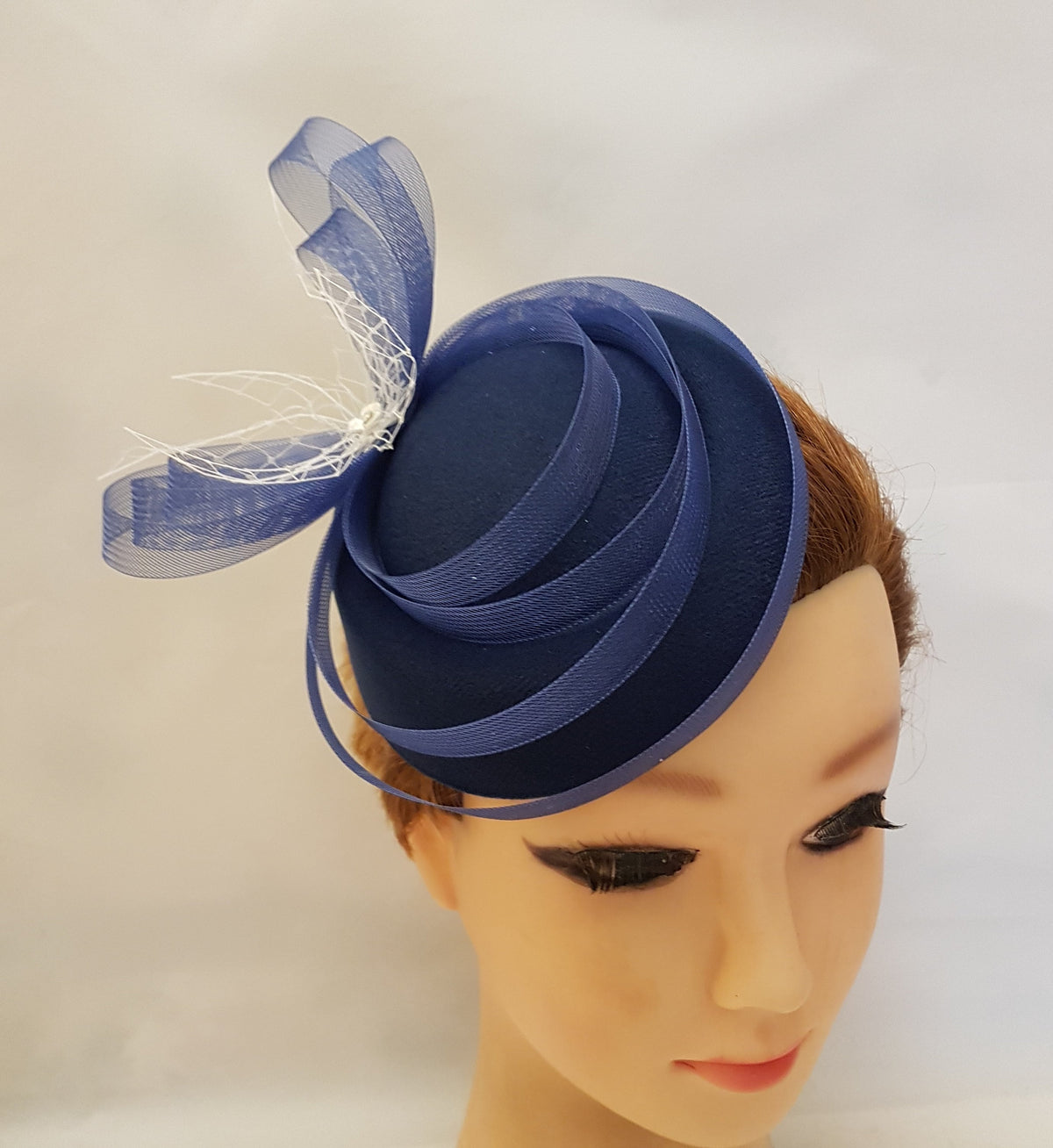Navy blue fascinator