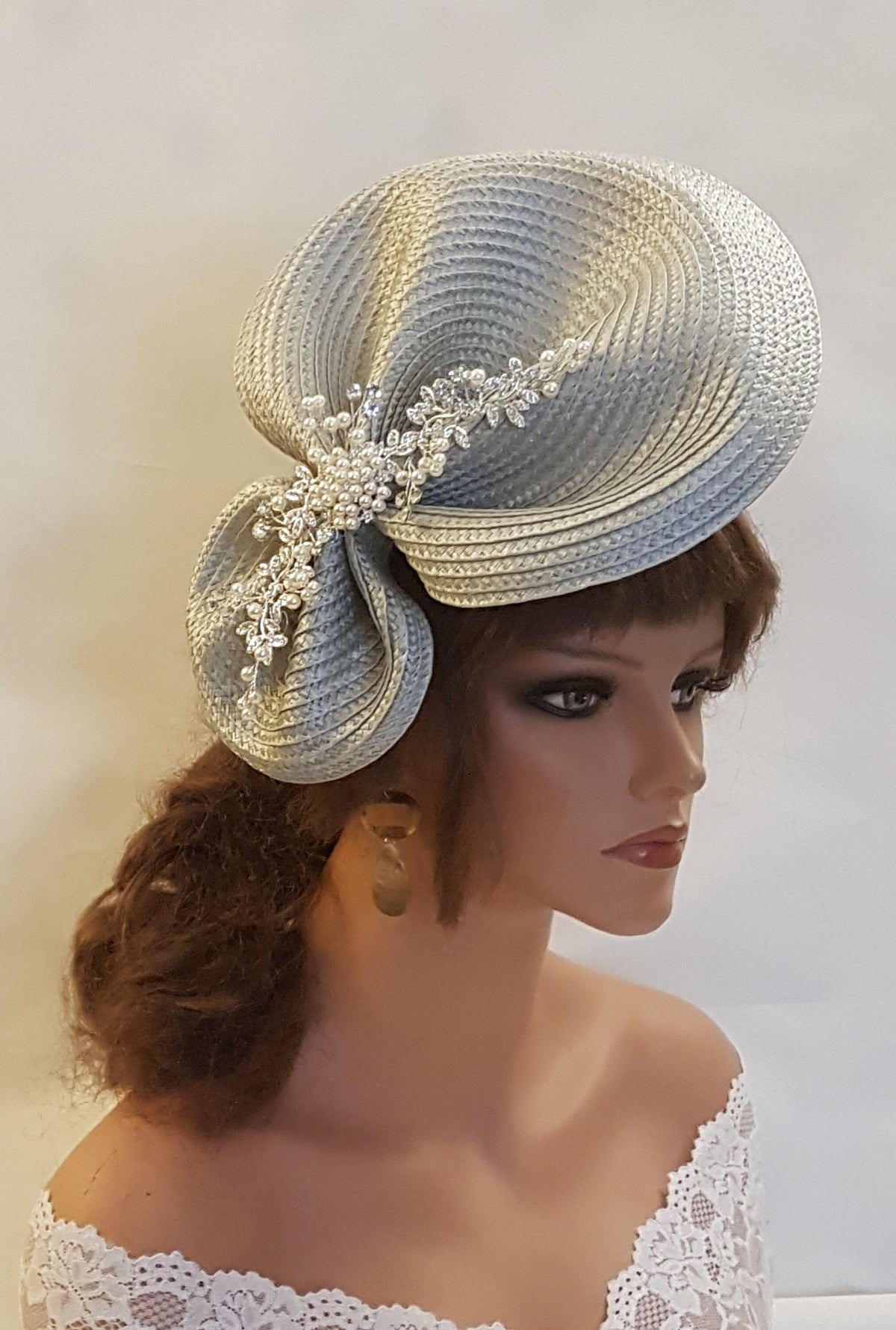 Silver Wedding headpiece for the Mother of the bride or Wedding Guest