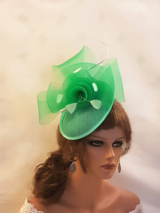 Green  Fascinator