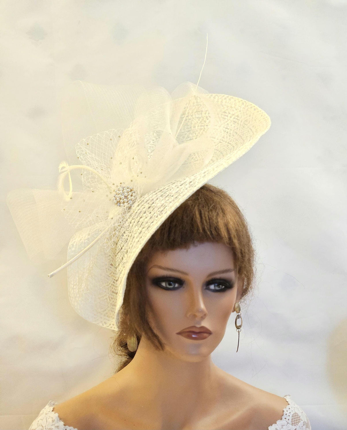 Ivory wedding headpiece