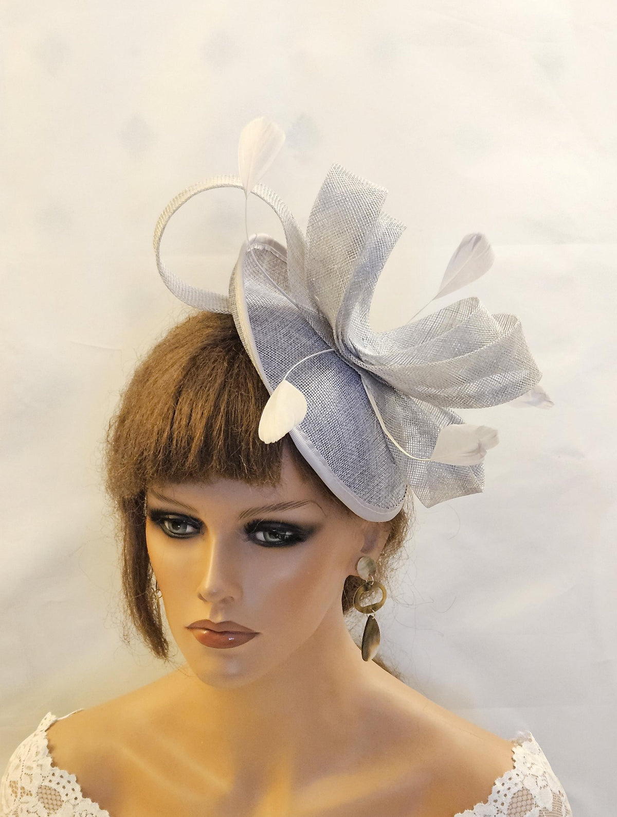 Fascinator Silver Grey