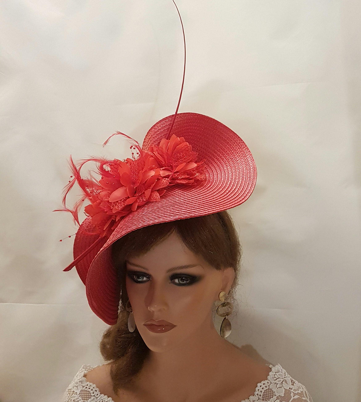 Red Cocktail party fascinator