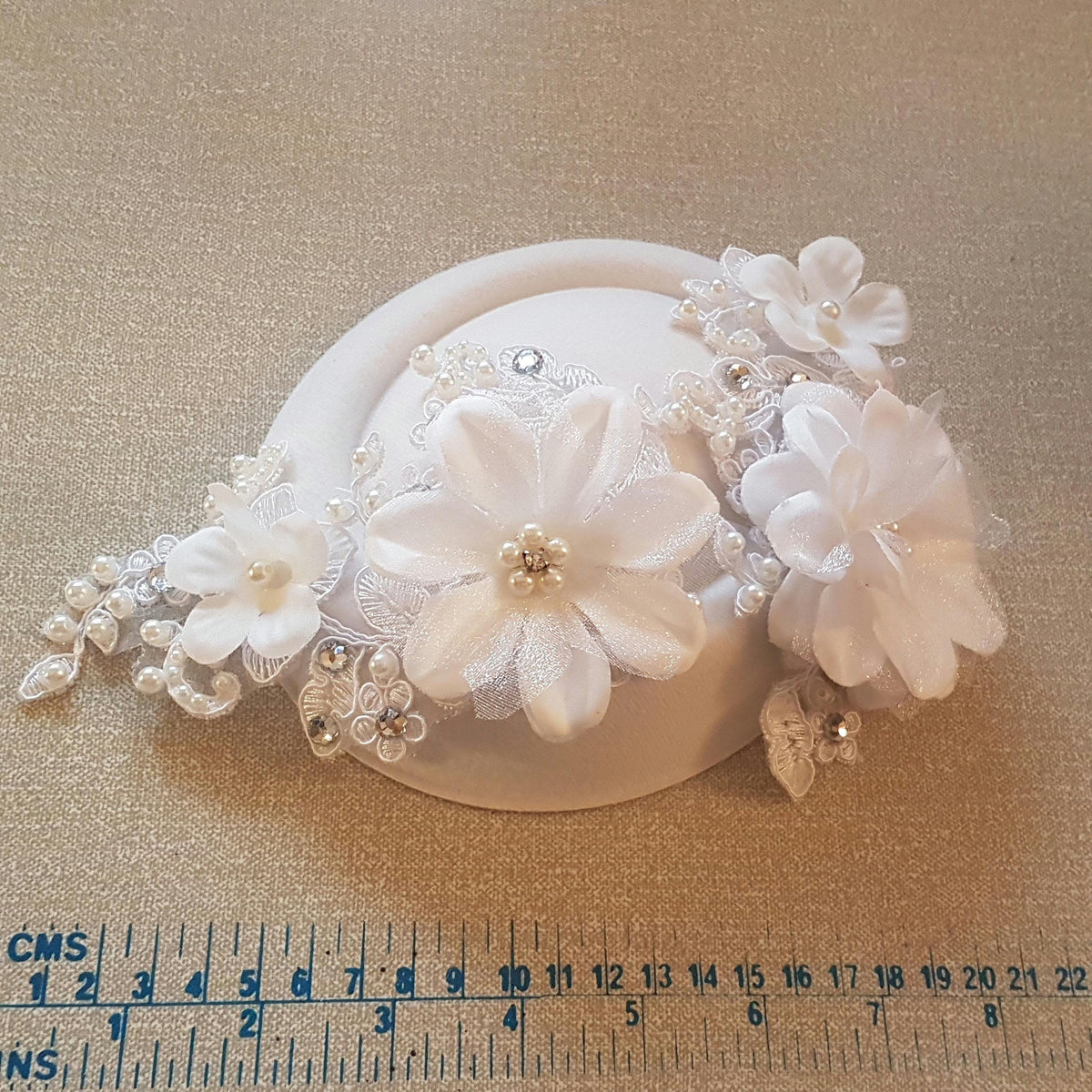 White bridal fascinator hat