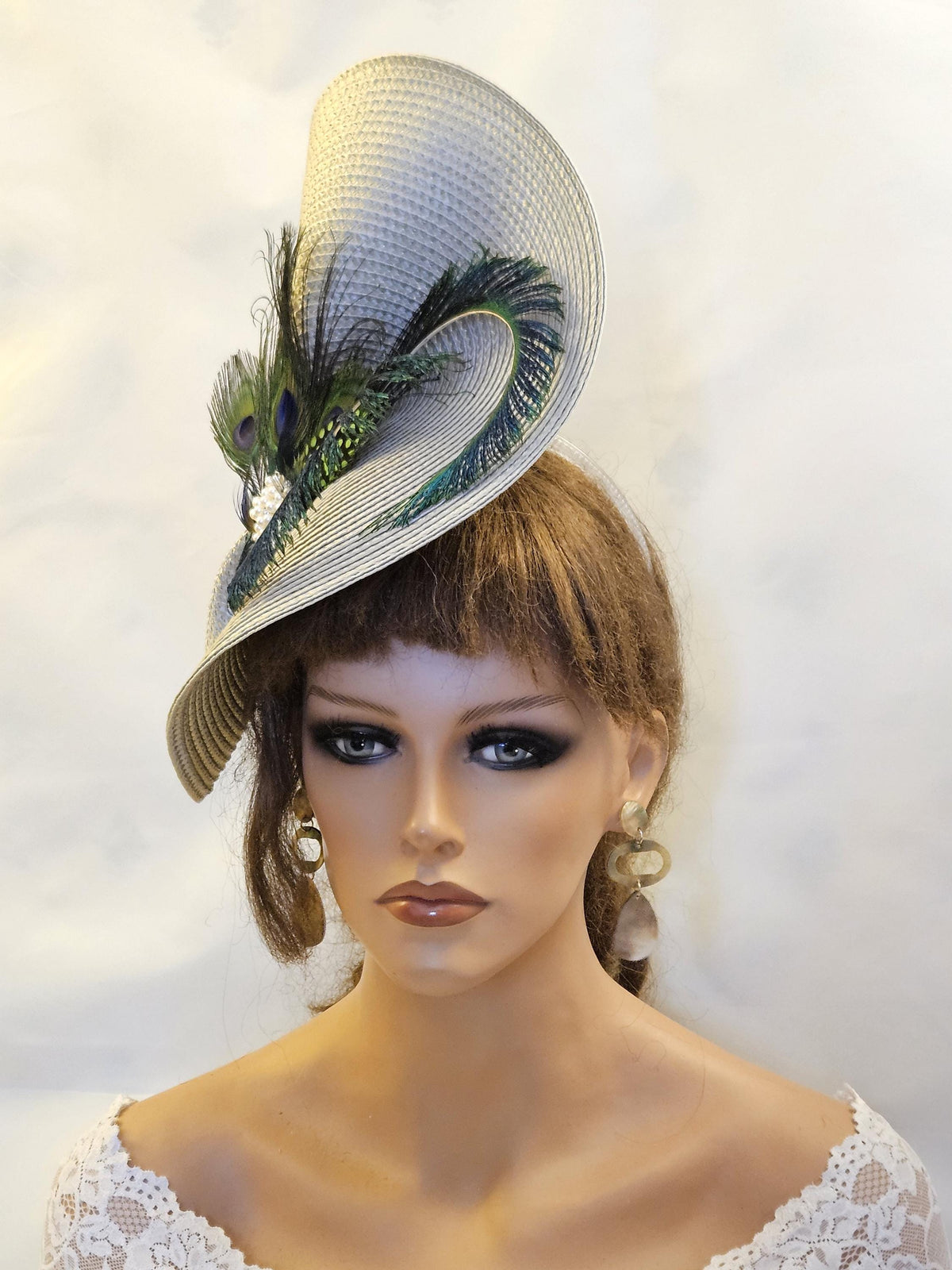 Silver grey Fascinator