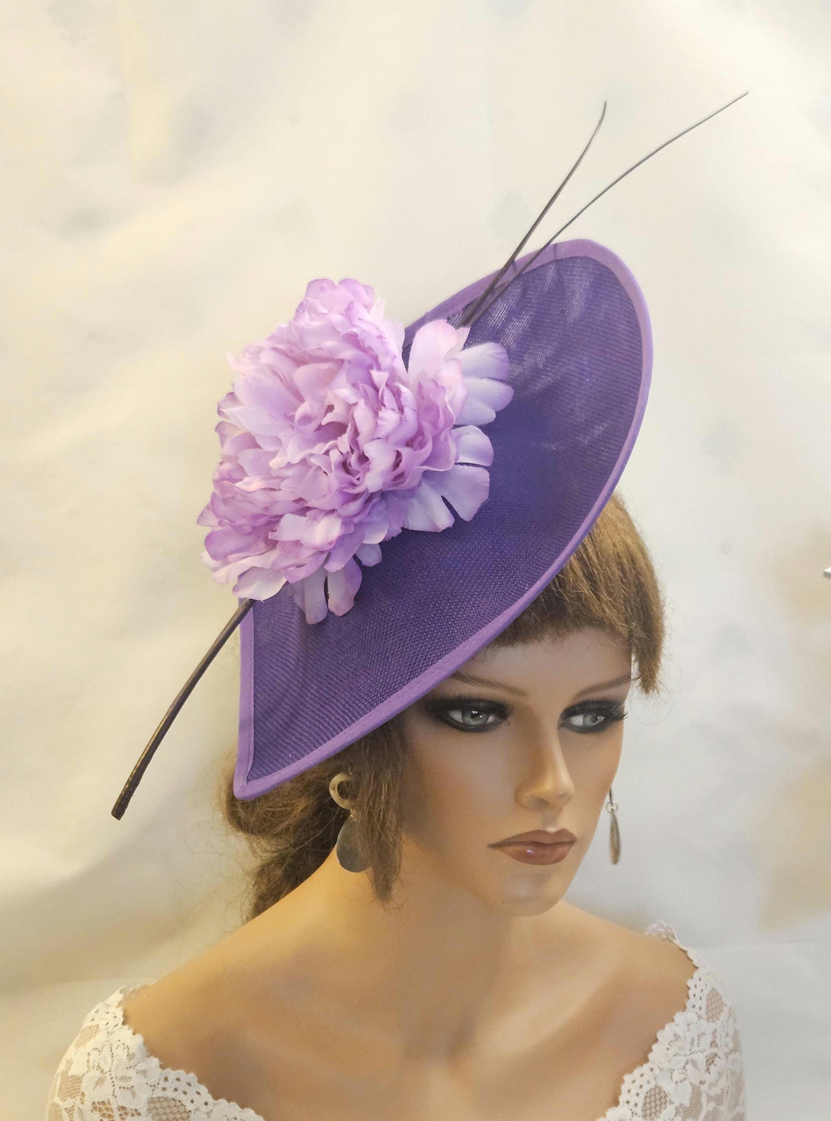 Purple Mother of the bride hat fascinator