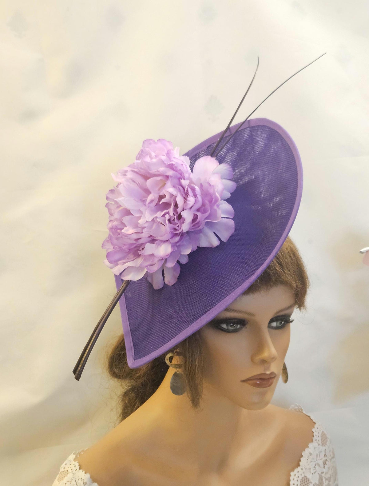 Purple  and Lilac wedding, ascot Fascinator . Wedding fasinator , Mother of the bride hat fascinator