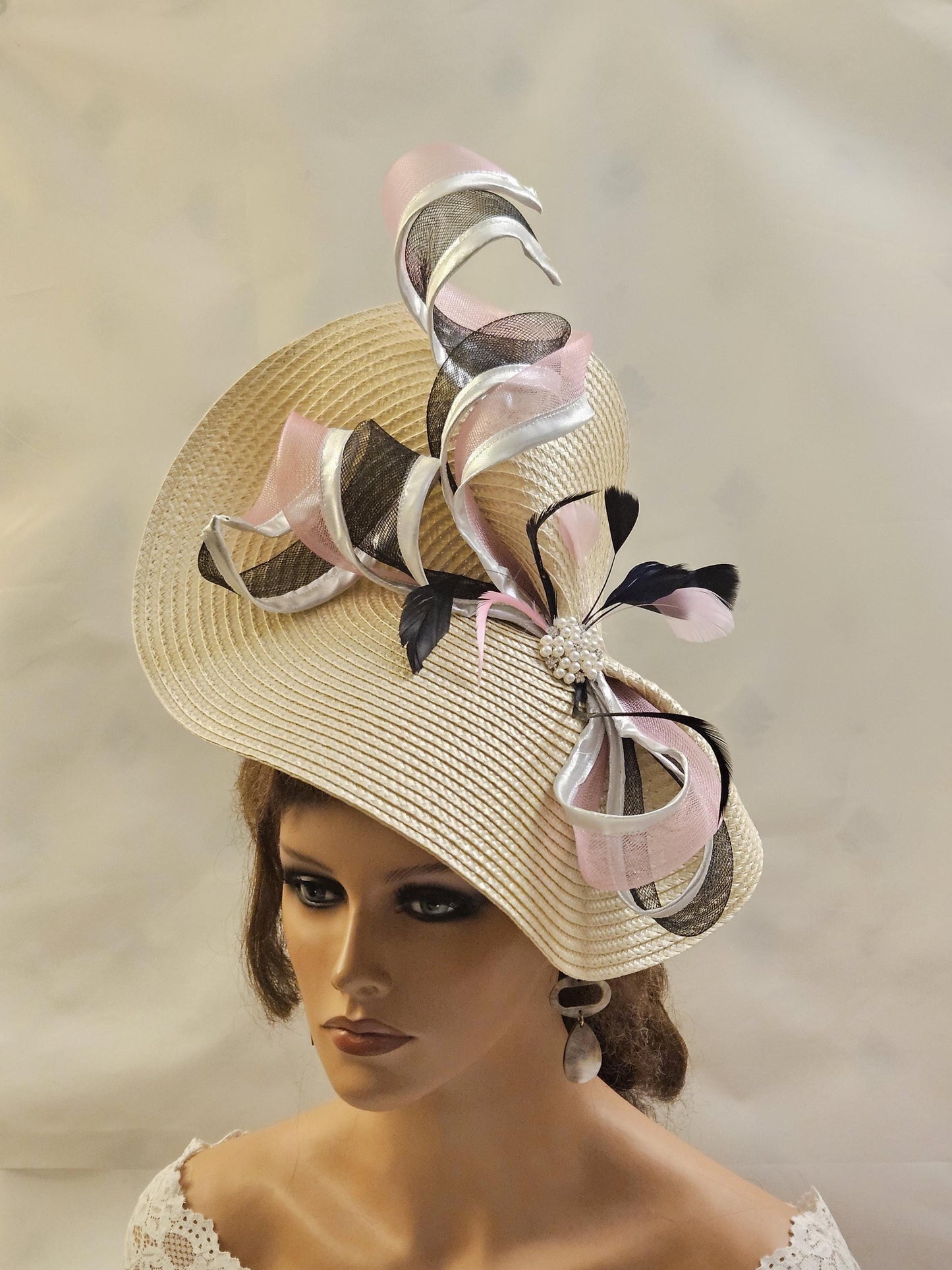 Beige Fascinator  for wedding
