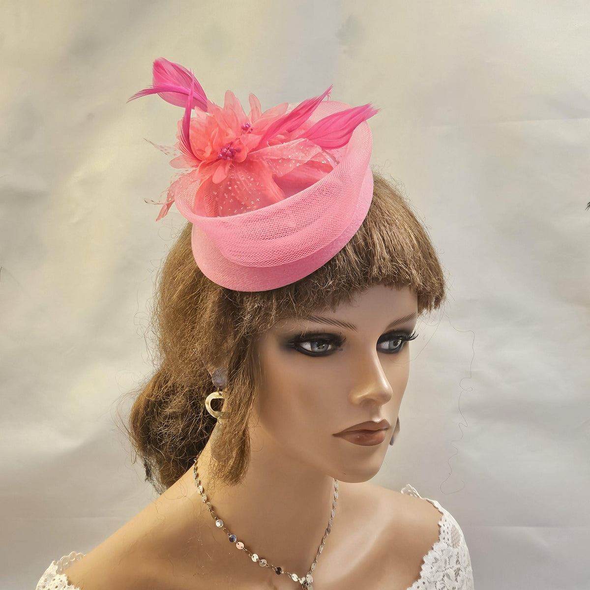 pink hat fascinator