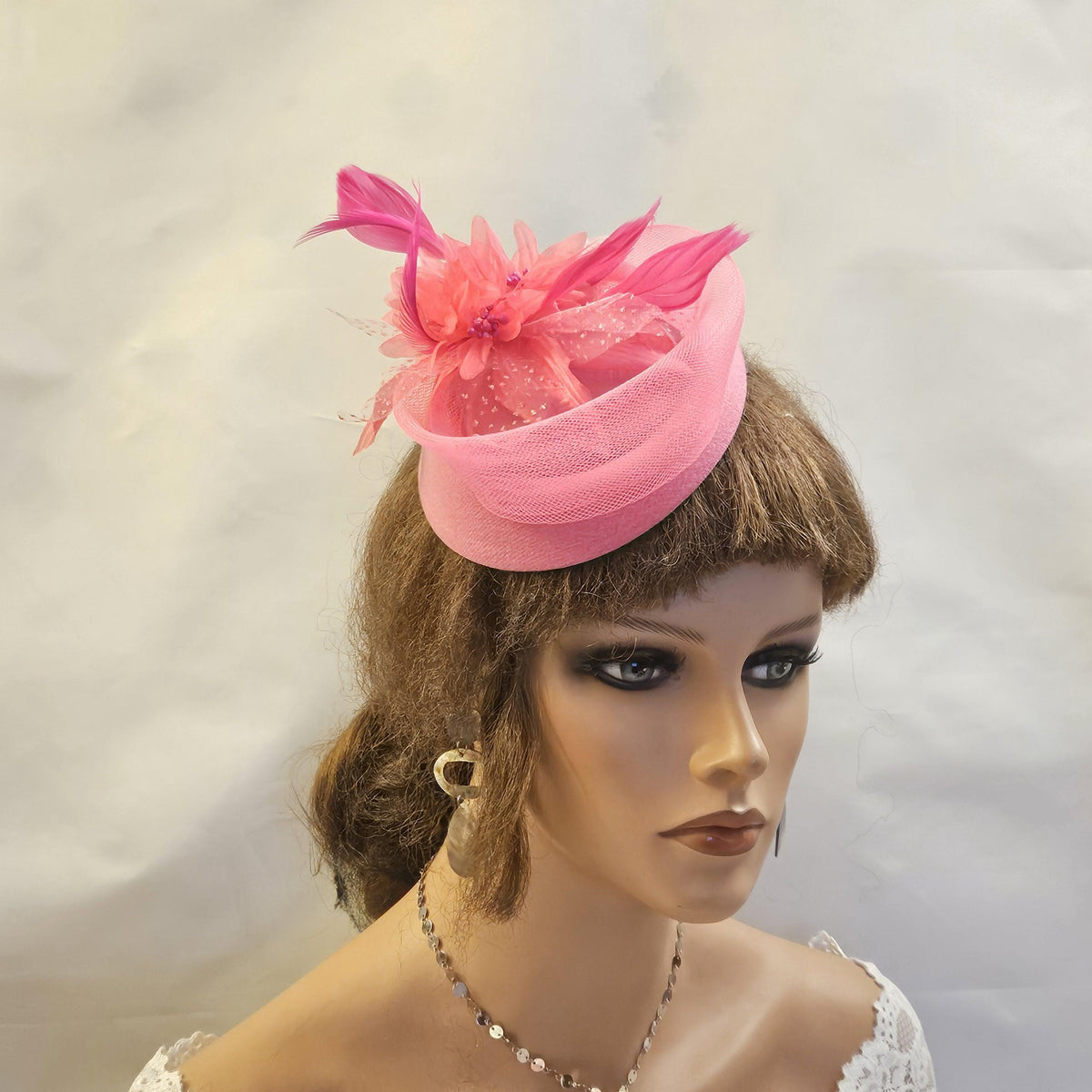 Pink fascinator