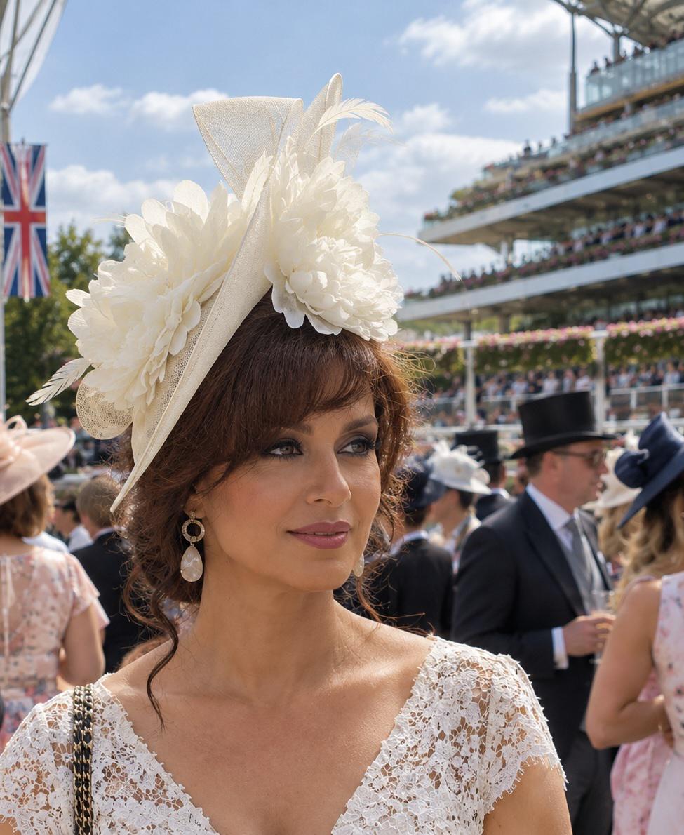 Ivory Teardrop Wedding Hat | Floral Fascinator | Derby & Ascot Race Day Hatinator | Headpiece