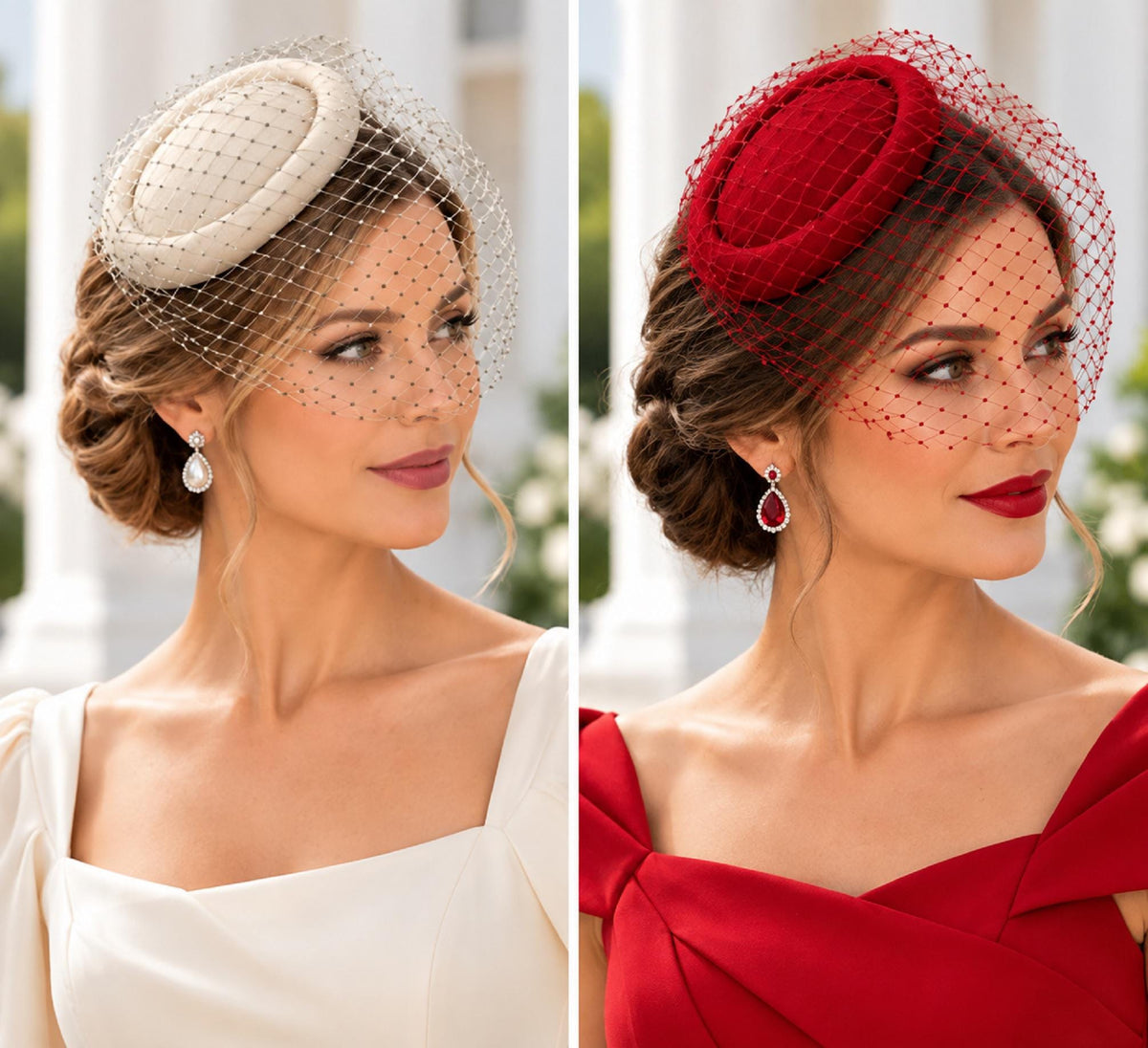 Bridal bird cage veil fascinator Hat# hat fascinator White,Ivory fascinator Blusher Veil custom colour