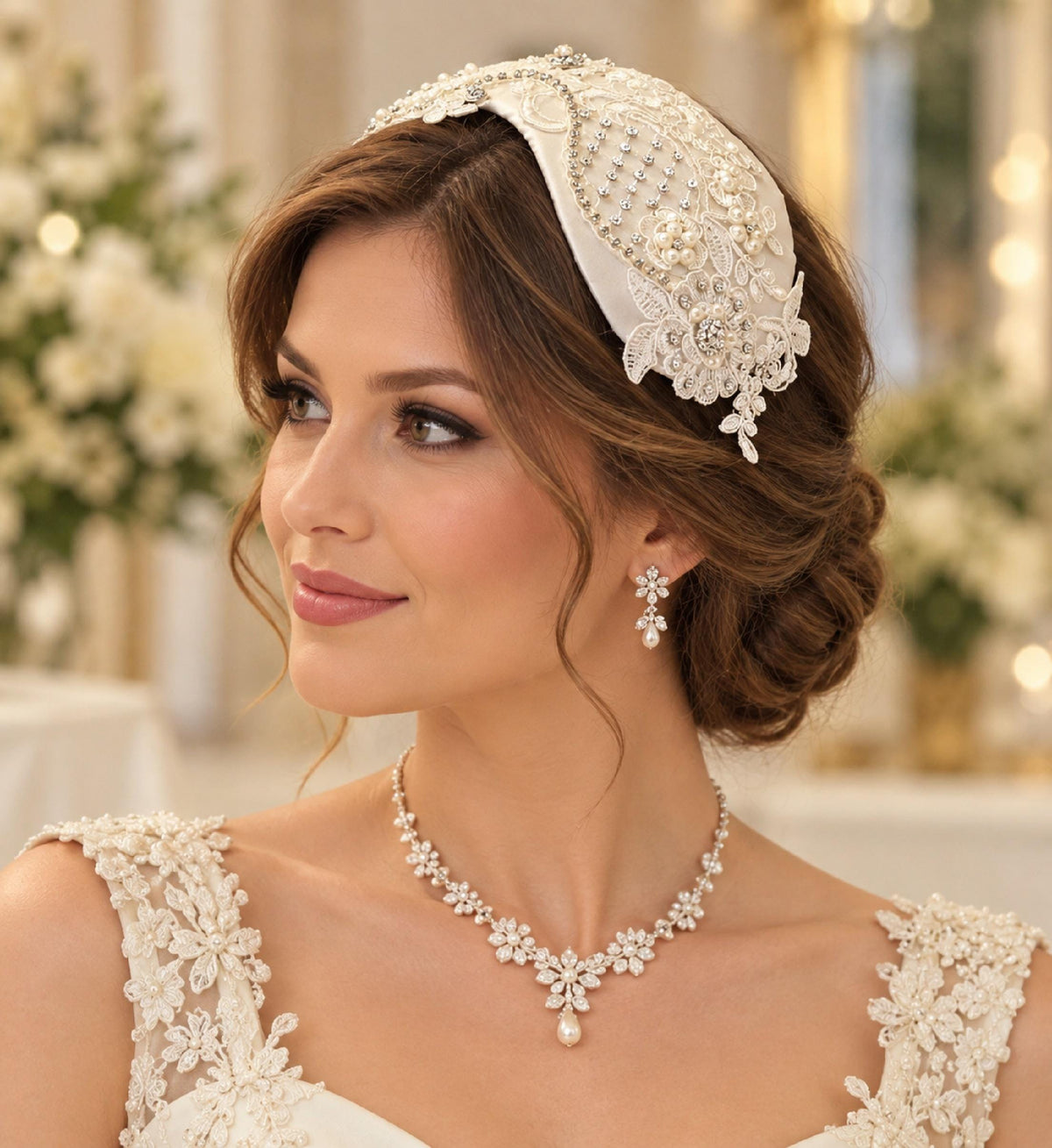 Bridal Birdcage Veil Fascinator: Crystal Wedding Headpiece