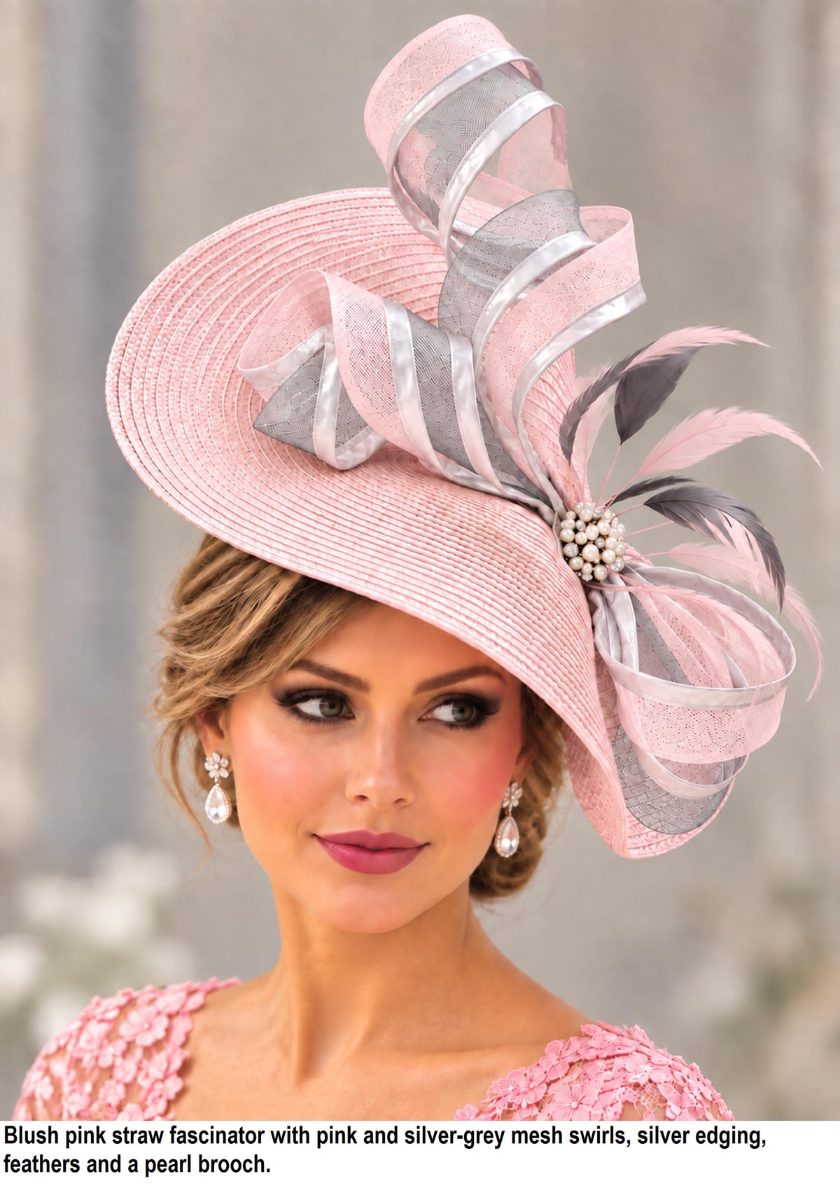 Fascinator Hat : Ascot Race Wedding Headpiece Mother of the bride Hat Fascinator Pink,Blue,Purple,Yellow,Black, Red - Custom colours