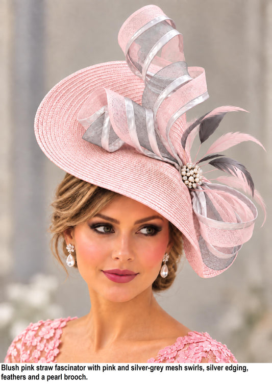 Fascinator Hat : Ascot Race Wedding Headpiece Mother of the bride Hat Fascinator Pink,Blue,Purple,Yellow,Black, Red - Custom colours