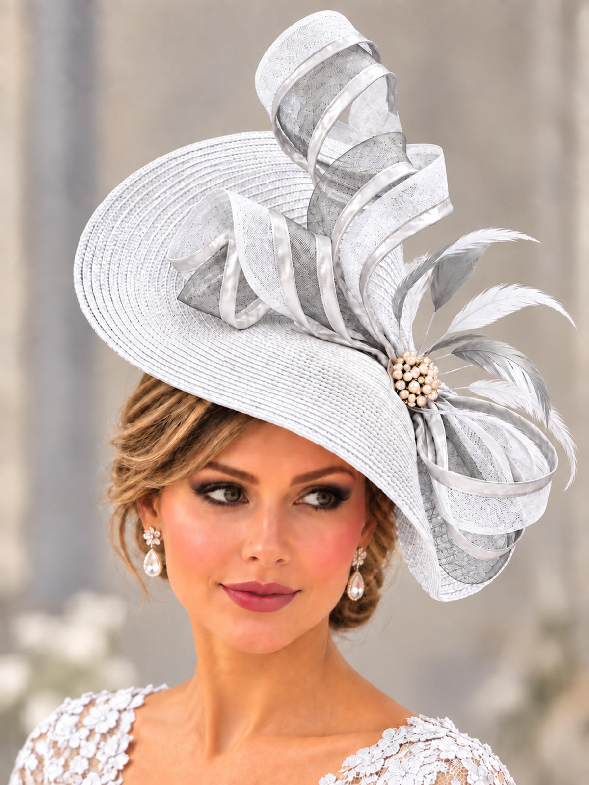 Fascinator Hat : Ascot Race Wedding Headpiece Mother of the bride Hat Fascinator Pink,Blue,Purple,Yellow,Black, Red - Custom colours
