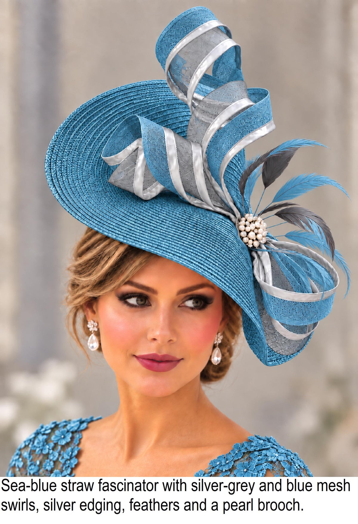 Fascinator Hat : Ascot Race Wedding Headpiece Mother of the bride Hat Fascinator Pink,Blue,Purple,Yellow,Black, Red - Custom colours