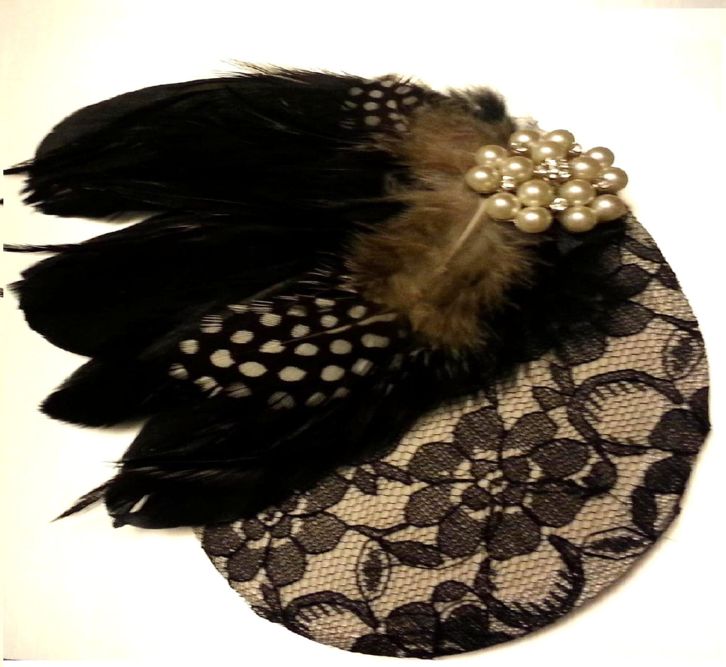 Black feather hat fascinator