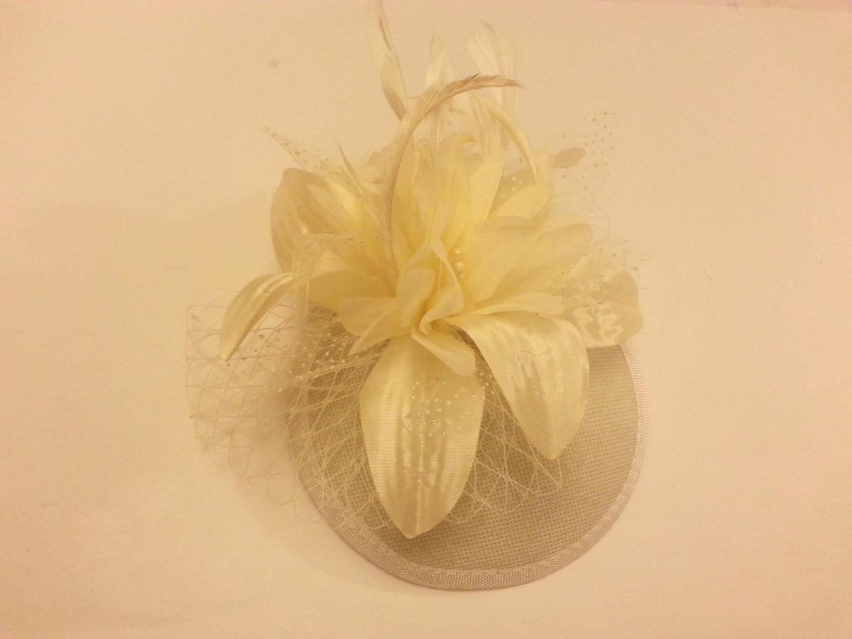 Vintage Inspired Feather Fascinator: Black Ascot Hat Hairpiece