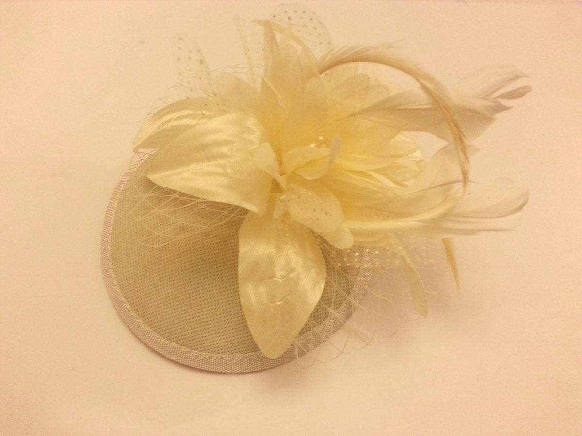 Vintage Inspired Feather Fascinator: Black Ascot Hat Hairpiece
