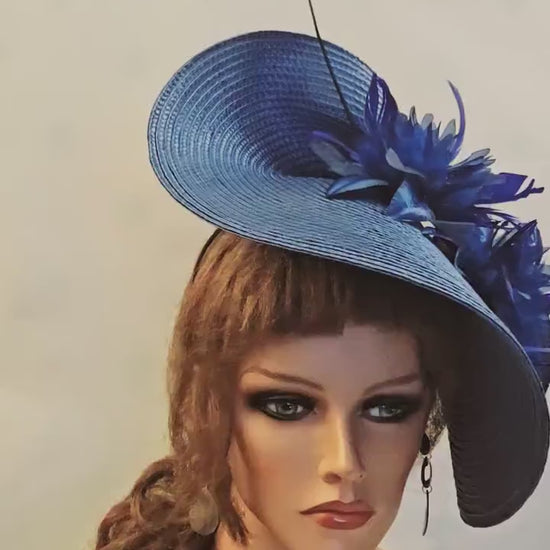 Royal Blue Fascinator Hat: Kentucky Derby Wedding Ascot Hatinator